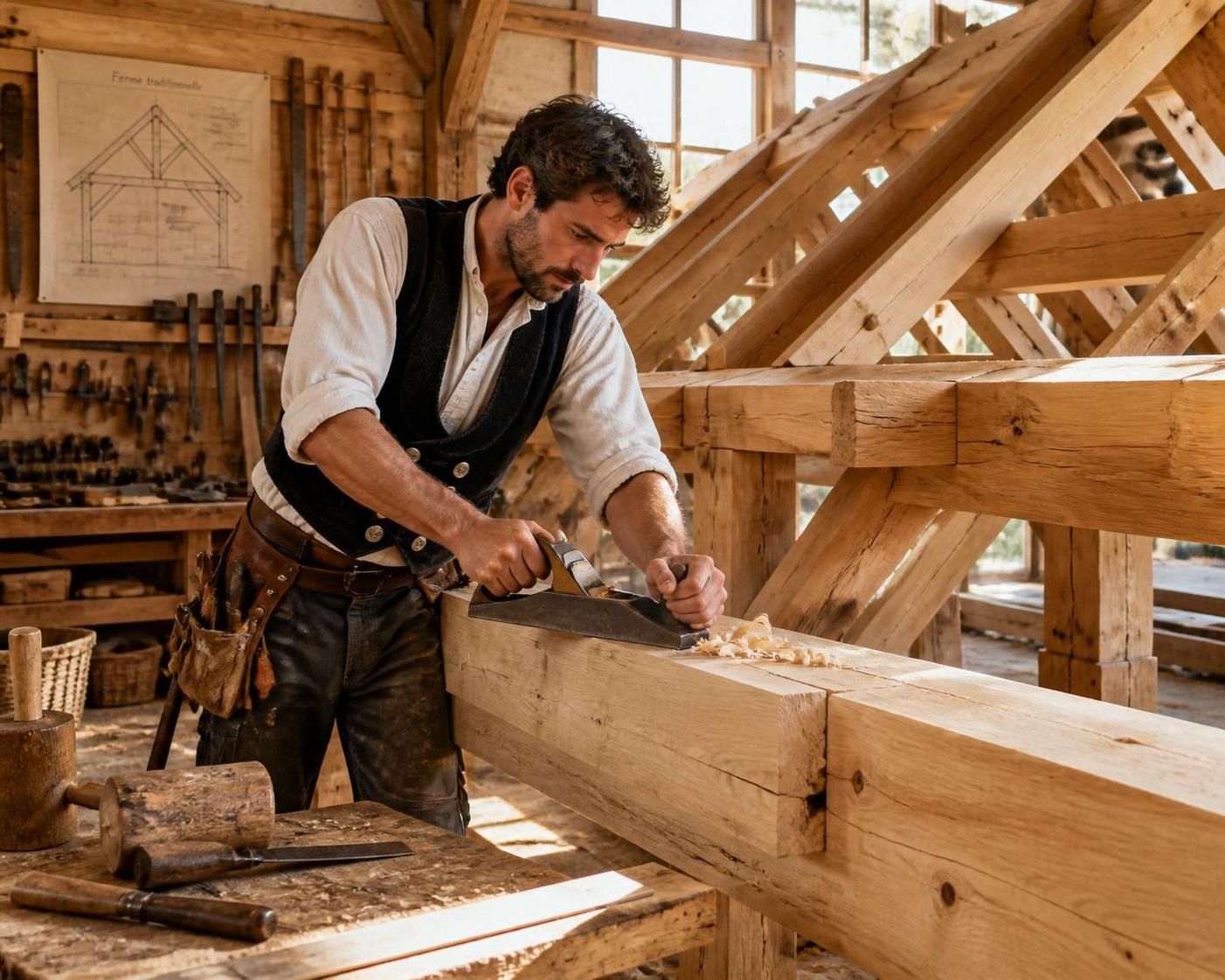 découvrez les secrets du métier de compagnon charpentier, une tradition d'excellence transmise depuis des siècles, à travers ce chef-d'œuvre unique alliant savoir-faire et passion.