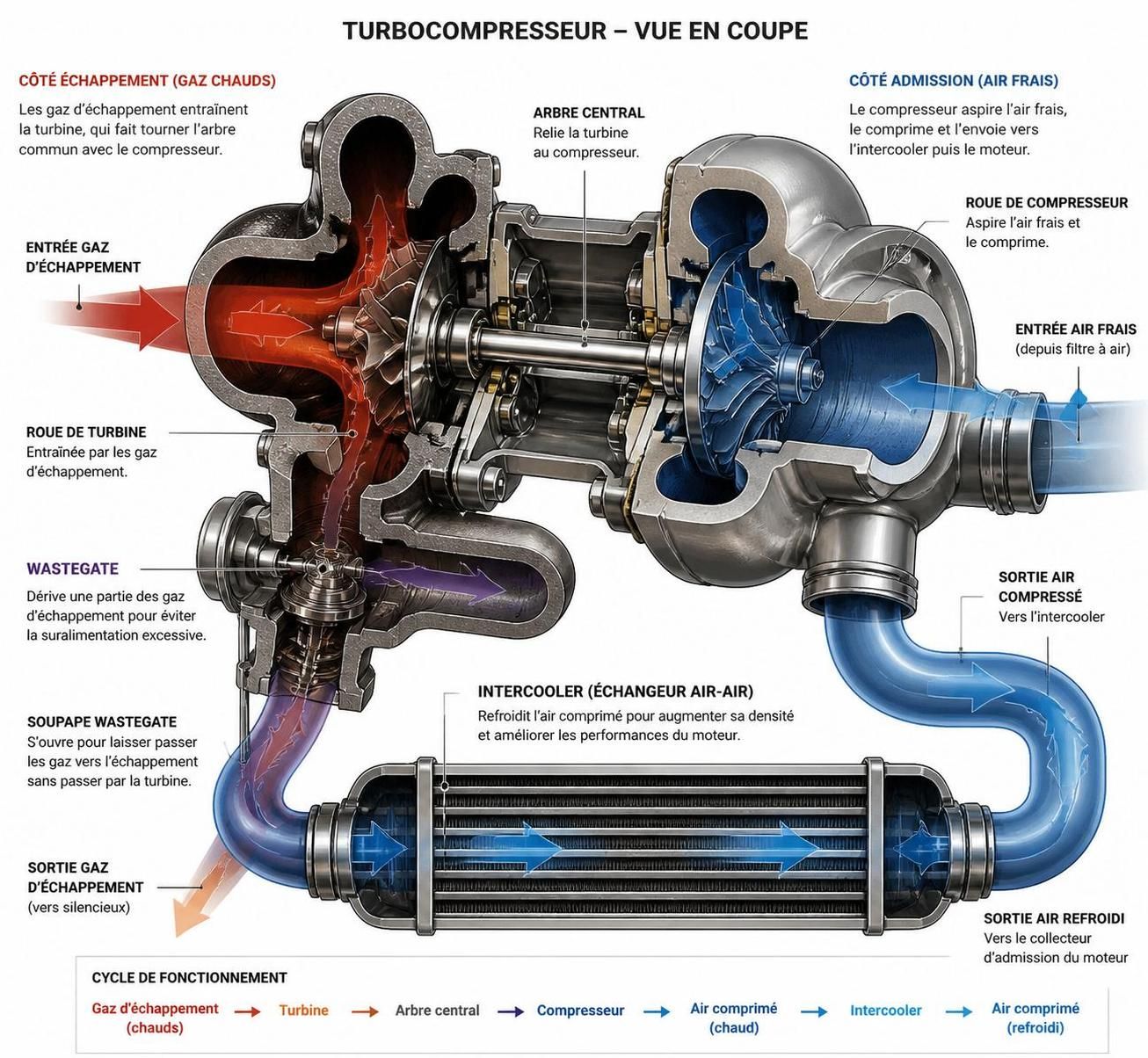 découvrez notre cours complet sur le turbocompresseur et apprenez à maîtriser cet élément clé du moteur moderne pour optimiser ses performances et son efficacité.