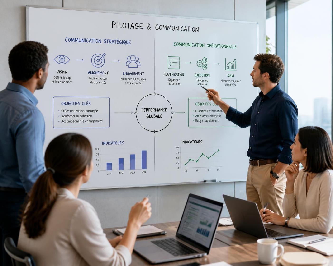 découvrez comment la communication stratégique et opérationnelle permet d'aligner efficacement la vision et l'action au sein de votre entreprise pour un succès durable.
