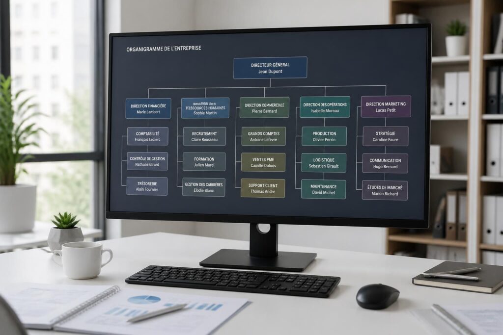 créez facilement votre organigramme en ligne gratuitement, sans inscription, grâce à nos outils simples et nos modèles word personnalisables.